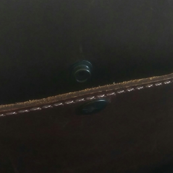 Thick Heavy Hand Tooled Leather Messenger Brief - Picture 11 of 12